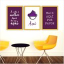 Ver imagem 1 de Conjunto Placas Decorativas Açaí Frases a vida é melhor depois de um açaí - 20x30cm