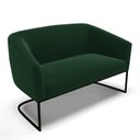 Ver imagem 3 de Sofá 2 Lugares Namoradeira Industrial Preto Stella Bouclê D03 D'Rossi Verde