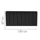 Ver imagem 2 de Painel Estofada Kiara 195cm King Size Box Quarto Corino Preto - Gat Magazine