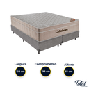 Ver imagem 3 de Cama Box Baú Bipartido Queen Cinza e Colchão Airtech Springpocket Molas Ensacadas Ortobom