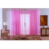 Cortina Sala Quarto Voal Liso Delicate 300x280 Transparente:rosa - 1