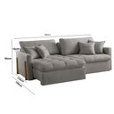 Ver imagem 2 de Sofá Cama Retrátil e Reclinável Lisboa 180cm Braço 10cm Meu Sofá Online