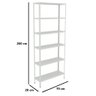 Estante Aço 6 Prateleiras Livros Cozinha Quarto Eaf013 Branco - 2