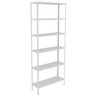 Estante Aço 6 Prateleiras Livros Cozinha Quarto Eaf013 Branco - 1