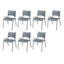 Ver imagem 1 de Cadeira Iso Base Cinza, Igreja, Escola, Escritório -cinza Kit 7 Peças