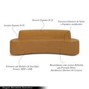 Ver imagem 3 de Sofá Decorativo 3 Lugares 180cm Bélgica Curvo PU Caramelo G15 - Gran Belo