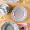 Ver imagem 2 de Prato de Sobremesa Porcelana 20,5cm Relevo Tassel Germer Redondo Branco