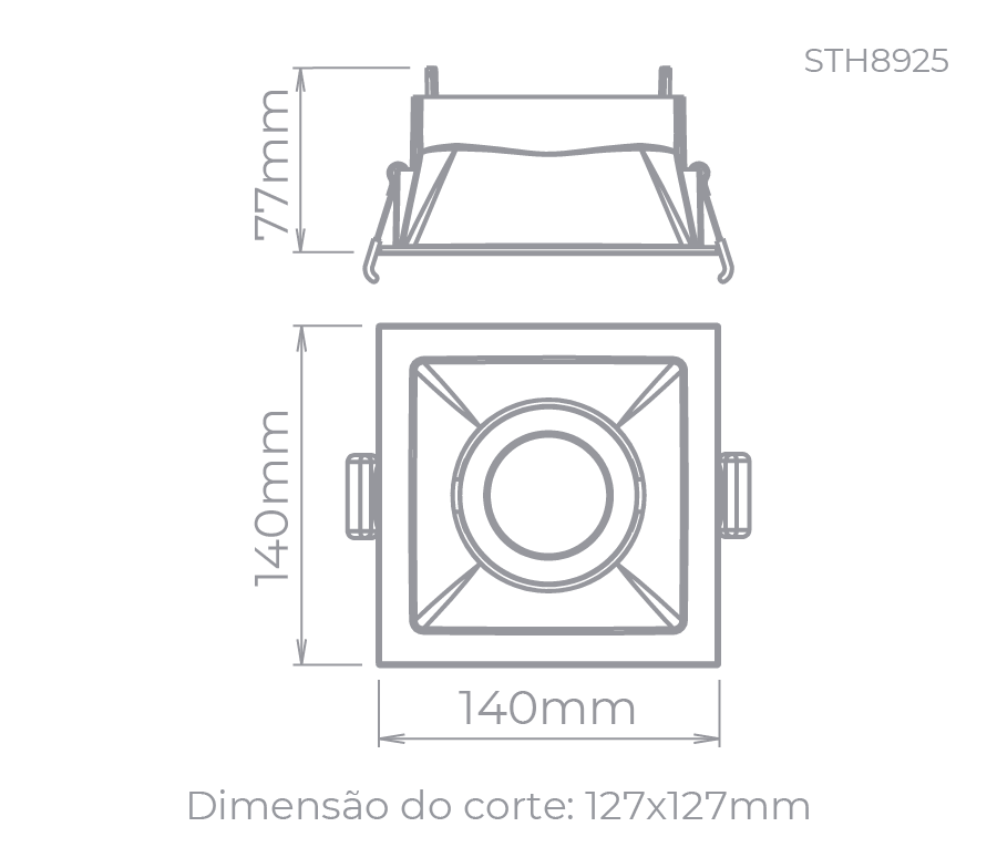 Embutido Recuado Direcionável 30W STH8925BR Stella - 2