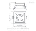 Ver imagem 2 de Embutido Recuado Direcionável 30w Sth8925br Stella