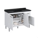 Ver imagem 2 de Balcão Flat de Cozinha para Pia 3 Portas 1 Gaveta Rorato Branco