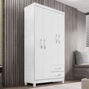 Ver imagem 2 de Roupeiro 4p 2g Moden 3565 100 Cm Branco Flex Incp