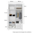 Ver imagem 5 de Roupeiro 4p 2g Moden 3565 100 Cm Branco Flex Incp