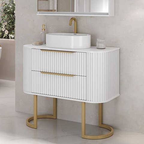 Gabinete Alice 1 Metro com Pés - Fabribam Branco