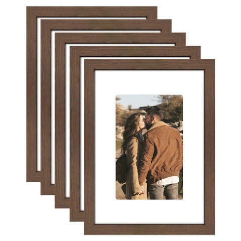 Kit 5 Porta Retrato 21x15 Quadro com Paspatur Fotos 15x10