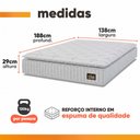 Ver imagem 4 de Cama Box Colchão Casal Espuma D33 Vangogh Pillow Top 138x188x67cm Branco Hellen