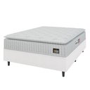 Ver imagem 1 de Cama Box Colchão Casal Espuma D33 Vangogh Pillow Top 138x188x67cm Linho Branco Hellen
