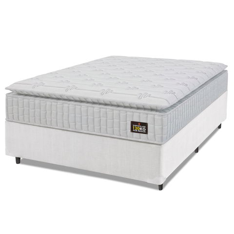 Cama Box Colchão Casal Espuma D33 Vangogh Pillow Top 138x188x67cm Branco Hellen