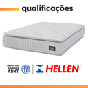 Ver imagem 6 de Cama Box Colchão Casal Espuma D33 Vangogh Pillow Top 138x188x67cm Branco Hellen