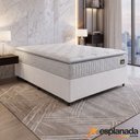 Ver imagem 2 de Cama Box Colchão Casal Espuma D33 Vangogh Pillow Top 138x188x67cm Branco Hellen