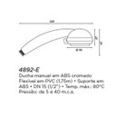 Ver imagem 2 de Chuveiro Manual com Suporte Eternit Plus 4892 - e 1/2"