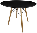 Ver imagem 1 de Mesa Jantar Redonda 80cm Preto MDF Eiffel Charles Eames