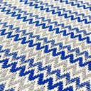 Ver mais imagens de Tapete Sala Quarto Infantil 1,40 x 2,00m Artesanal Antiderrapante Chevron Moderno Rústico Azul
