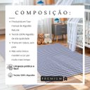 Ver imagem 6 de Tapete Sala Quarto Infantil 1,40 x 2,00m Artesanal Antiderrapante Chevron Moderno Rústico Azul