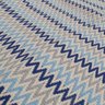 Tapete Sala Quarto Infantil 1,40 X 2,00m Artesanal Antiderrapante Chevron Moderno Rústico Azul - 4