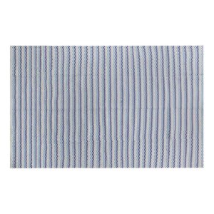 Tapete Sala Quarto Infantil 1,40 X 2,00m Artesanal Antiderrapante Chevron Moderno Rústico Azul