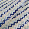 Tapete Sala Quarto Infantil 1,40 X 2,00m Artesanal Antiderrapante Chevron Moderno Rústico Azul - 5