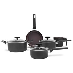 Conjunto de Panelas Antiaderente Brinox Preserve Cinza 5 peças - 1