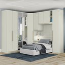 Ver imagem 2 de Quarto Modulado Solteiro Seletto 6 Peças Areia - Móveis Henn