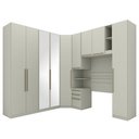 Ver imagem 1 de Quarto Modulado Solteiro Seletto 6 Peças Areia - Móveis Henn