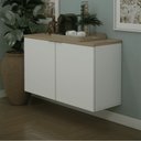Ver mais imagens de Balcão Multiuso 110cm x 65cm Nature Branco/Carvalho