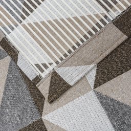 Tapete Jacquard Emborrachado 2,00 M X 3,00 M Sala Latex Antiderrapante Quarto Grande Dallas Caramelo - 6