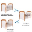 Ver imagem 4 de Quarto de Bebê Amêndoa Completo Berço Guardaroupa Cômoda Mdf