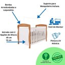 Ver imagem 3 de Quarto de Bebê Amêndoa Completo Berço Guardaroupa Cômoda Mdf