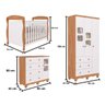 Quarto de Bebê Amêndoa Completo Berço Guardaroupa Cômoda Mdf - 10