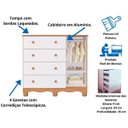 Ver imagem 6 de Quarto de Bebê Amêndoa Completo Berço Guardaroupa Cômoda Mdf