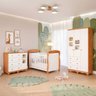 Quarto de Bebê Amêndoa Completo Berço Guardaroupa Cômoda Mdf - 2