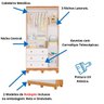 Quarto de Bebê Amêndoa Completo Berço Guardaroupa Cômoda Mdf - 8