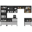 Ver imagem 5 de Cozinha Modulada 6 Peças 10 Portas 6 Gavetas Nicho 2Fornos MDF Dodradiça Slow Motion Lúmina Itatiaia