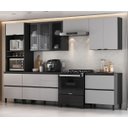 Ver imagem 1 de Cozinha Modulada 6 Peças 10 Portas 6 Gavetas Nicho 2Fornos MDF Dodradiça Slow Motion Lúmina Itatiaia