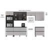 Cozinha Modulada 6 Peças 10 Portas 6 Gavetas Nicho 2Fornos MDF Dodradiça Slow Motion Lúmina Itatiaia - 4