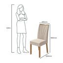 Ver imagem 5 de Mesa 1,70 Apogeu com Vidro e 6 Cadeiras Apogeu Amendoa Clean/off White Lopas