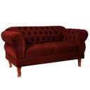 Ver imagem 1 de Namoradeira 2 Lugares Chesterfield Elisabeth:Bordô