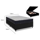 Ver imagem 1 de Cama Box Baú Casal Preto + Colchão de Espuma D45 - Ortobom - Airtech 150 60x138x188cm