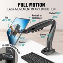 Ver imagem 4 de Suporte Monitor de 17 a 30 Ergonômico Articulado Para Mesa Com Pistão a Gás