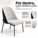 Ver imagem 6 de Kit 2 Cadeiras Tulipa Estofadas e Base em Aço Carbono para Cozinha e Sala de Jantar