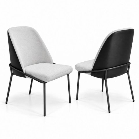 Kit 2 Cadeiras Tulipa Estofadas e Base em Aço Carbono para Cozinha e Sala de Jantar
